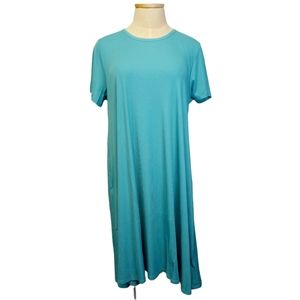Lularoe Women's Ribbed Jessie Blue Dress 3XL